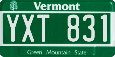 VT license plate YXT831
