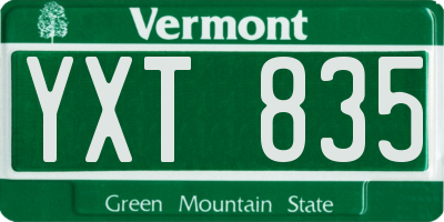 VT license plate YXT835