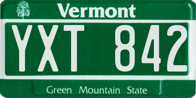 VT license plate YXT842
