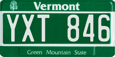 VT license plate YXT846