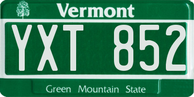 VT license plate YXT852