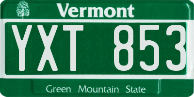 VT license plate YXT853