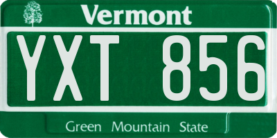 VT license plate YXT856