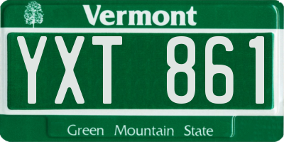 VT license plate YXT861