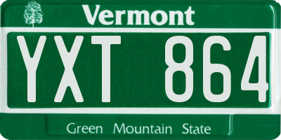VT license plate YXT864