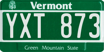 VT license plate YXT873