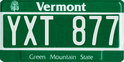 VT license plate YXT877