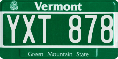 VT license plate YXT878