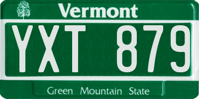 VT license plate YXT879