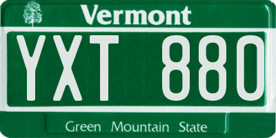 VT license plate YXT880