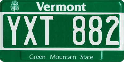 VT license plate YXT882