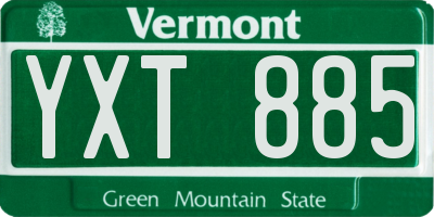 VT license plate YXT885