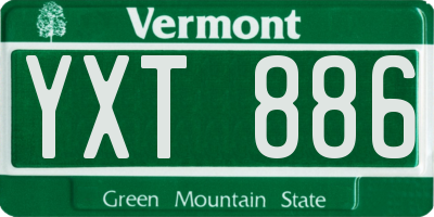 VT license plate YXT886