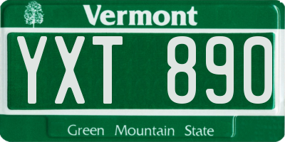 VT license plate YXT890