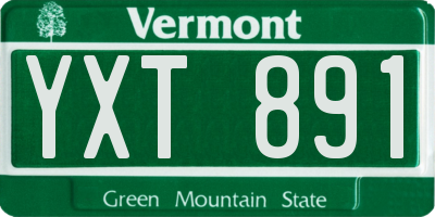 VT license plate YXT891