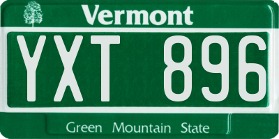 VT license plate YXT896