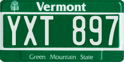 VT license plate YXT897