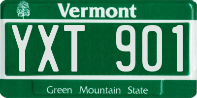 VT license plate YXT901