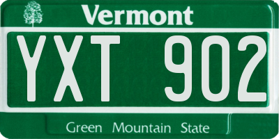 VT license plate YXT902