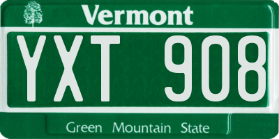 VT license plate YXT908