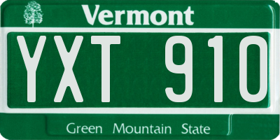 VT license plate YXT910