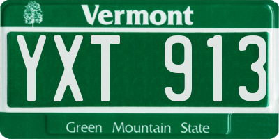 VT license plate YXT913