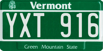 VT license plate YXT916