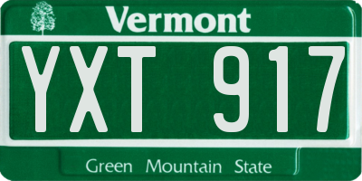 VT license plate YXT917