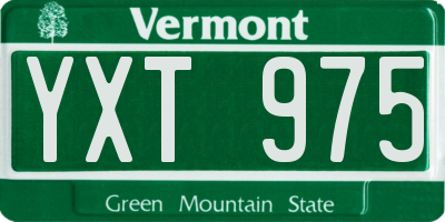 VT license plate YXT975