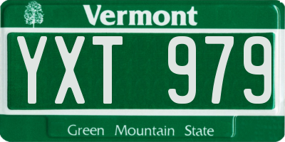 VT license plate YXT979