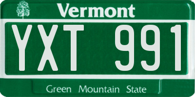VT license plate YXT991