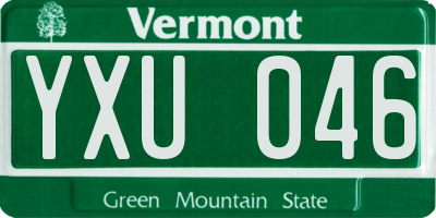 VT license plate YXU046