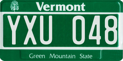 VT license plate YXU048