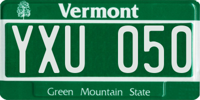 VT license plate YXU050