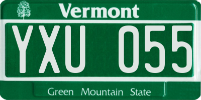 VT license plate YXU055