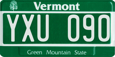 VT license plate YXU090