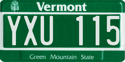 VT license plate YXU115