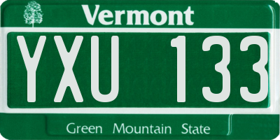 VT license plate YXU133