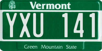 VT license plate YXU141