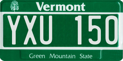 VT license plate YXU150