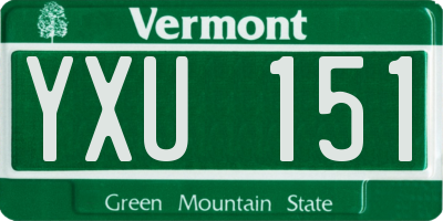 VT license plate YXU151