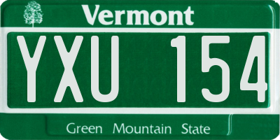 VT license plate YXU154