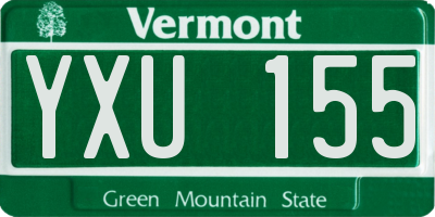 VT license plate YXU155