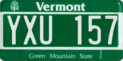 VT license plate YXU157