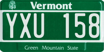 VT license plate YXU158