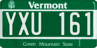 VT license plate YXU161