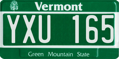 VT license plate YXU165