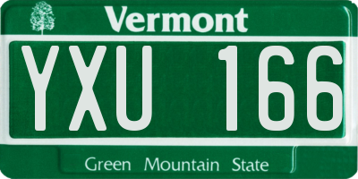 VT license plate YXU166