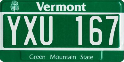 VT license plate YXU167