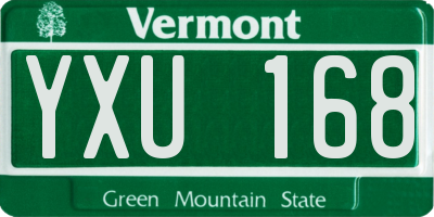 VT license plate YXU168